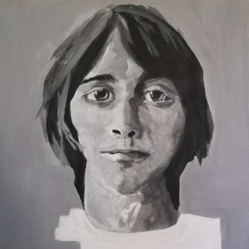Malerei mit dem Titel "Portrait homme - 3…" von Brigitte Benitah, Original-Kunstwerk, Acryl