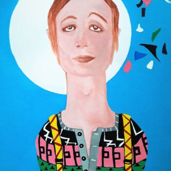 绘画 标题为“Portrait fantaisie…” 由Brigitte Benitah, 原创艺术品, 丙烯