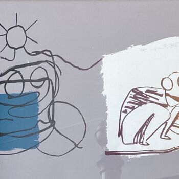 绘画 标题为“Froschkönig” 由Brigitte Böhme, 原创艺术品, 丝网印刷