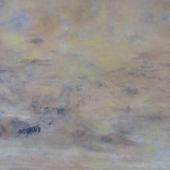 Peinture intitulée "Vent de sable" par Brigitte Botsen (Britt), Œuvre d'art originale, Huile Monté sur Châssis en bois