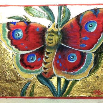 「Papillon pourpre」というタイトルのアートクラフト Brigitte Boulangerによって, オリジナルのアートワーク