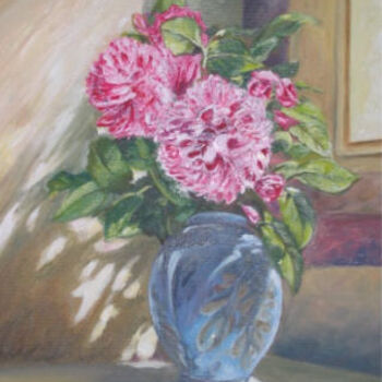绘画 标题为“bouquet de roses” 由Brigitte Bouysse, 原创艺术品, 油