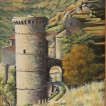 Pintura titulada "tour de la roque st…" por Brigitte Bouysse, Obra de arte original, Oleo