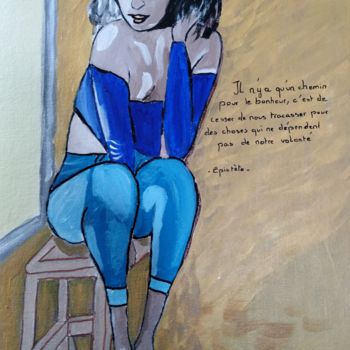 Pittura intitolato "Pensées positives" da Brigitte Candy, Opera d'arte originale, Acrilico