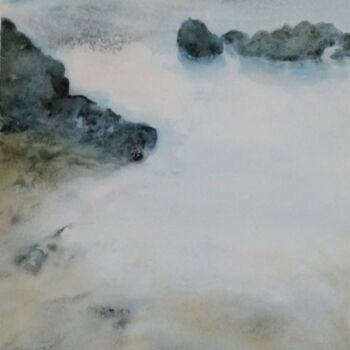 Peinture intitulée "Temps calme" par Brigitte Chevalier, Œuvre d'art originale, Aquarelle