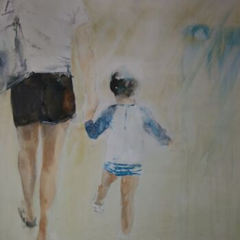 Painting titled "Migration" by Brigitte Chevalier, Original Artwork