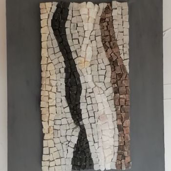 Escultura titulada "ondulations" por Brigitte Coleau, Obra de arte original, Mosaico