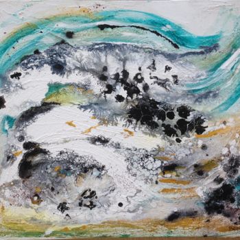 Painting titled "Tsunami" by Brigitte Coleau, Original Artwork, Acrylic