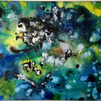 Painting titled "composition" by Brigitte Coleau, Original Artwork, Watercolor