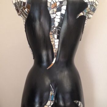 「buste miroir」というタイトルの彫刻 Brigitte Coleauによって, オリジナルのアートワーク, モザイク