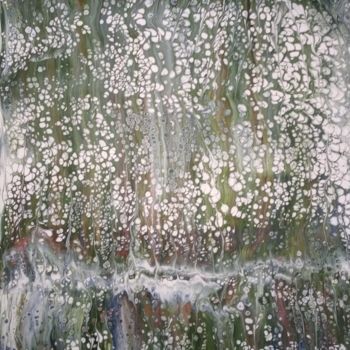 Pintura intitulada "bulles végétales" por Brigitte Coleau, Obras de arte originais, Acrílico