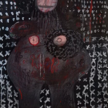 Dessin intitulée "Vénus mama" par Brigitte Derbigny, Œuvre d'art originale, Acrylique