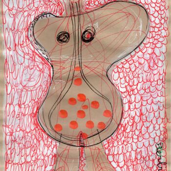 Dessin intitulée "Vénus guitare" par Brigitte Derbigny, Œuvre d'art originale, Acrylique