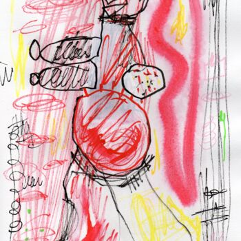 Drawing titled "Vénus disco" by Brigitte Derbigny, Original Artwork, Acrylic