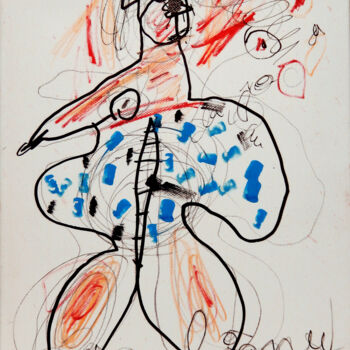 Картина под названием "Anna" - Brigitte Derbigny, Подлинное произведение искусства, Акрил Установлен на Деревянная рама для…