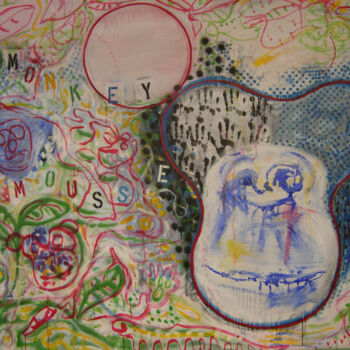 "Monkey mousse" başlıklı Tablo Brigitte Derbigny tarafından, Orijinal sanat, Akrilik