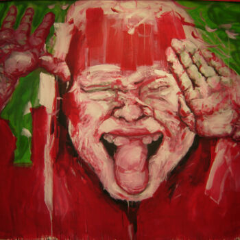 Peinture intitulée "La grimace" par Brigitte Derbigny, Œuvre d'art originale, Acrylique