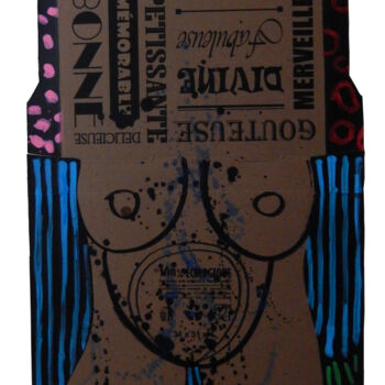Pintura intitulada "vénus pizza n°15" por Brigitte Derbigny, Obras de arte originais, Acrílico