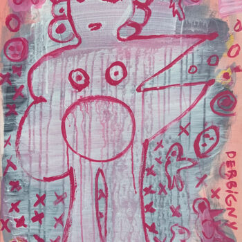 "Rosa" başlıklı Tablo Brigitte Derbigny tarafından, Orijinal sanat, Akrilik