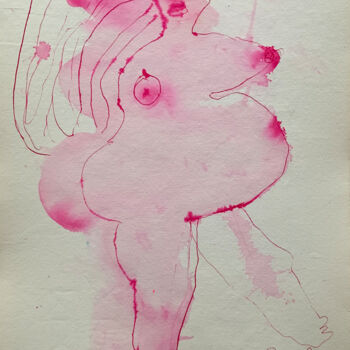 Desenho intitulada "Vénus garance n°2" por Brigitte Derbigny, Obras de arte originais, Tinta