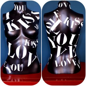 Design mit dem Titel "Kiss" von Brigitte Dravet, Original-Kunstwerk, Acryl
