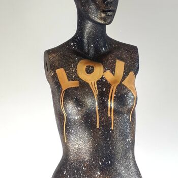 Sculptuur getiteld "Love love love" door Brigitte Dravet, Origineel Kunstwerk, Acryl