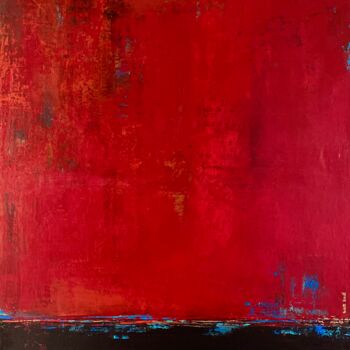 Peinture intitulée "Red velvet" par Brigitte Dravet, Œuvre d'art originale, Acrylique Monté sur Châssis en bois