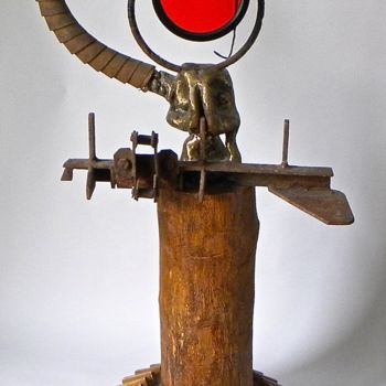 Sculpture titled "Bilal" by Brigitte Feyt, Original Artwork, Bronze