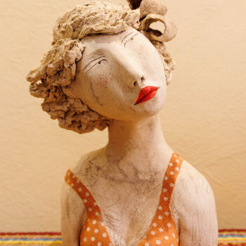 Escultura intitulada "Zénaïde" por Brigitte Joyez Beaurain (BRIG), Obras de arte originais, Argila