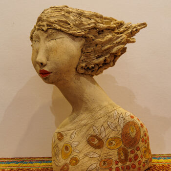 Sculptuur getiteld "Daphné" door Brigitte Joyez Beaurain (BRIG), Origineel Kunstwerk, Klei