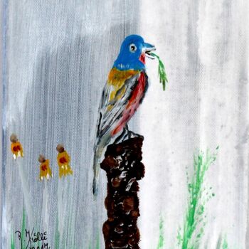 绘画 标题为“Eisvogel” 由Brigitte Kölli, 原创艺术品, 丙烯
