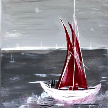 Картина под названием "sail away" - Brigitte Kölli, Подлинное произведение искусства, Акрил