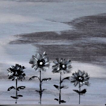 Malerei mit dem Titel "sunflowers" von Brigitte Kölli, Original-Kunstwerk, Acryl