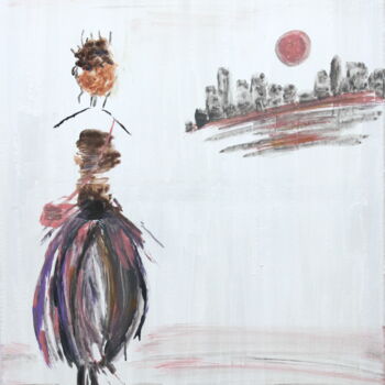 Painting titled "Shopping Queen" by Brigitte Kölli, Original Artwork, Acrylic