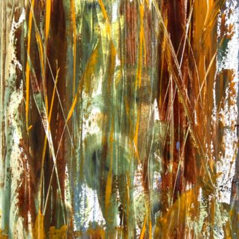 Malerei mit dem Titel "Dschungel" von Brigitte Kölli, Original-Kunstwerk, Acryl