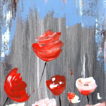 Painting titled "remembrance poppy" by Brigitte Kölli, Original Artwork, Acrylic
