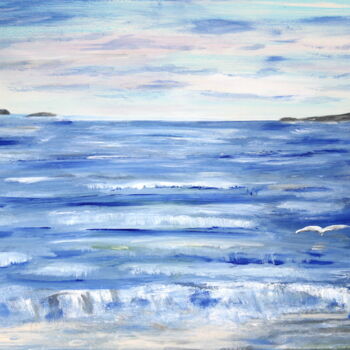 Painting titled "La Mer" by Brigitte Kölli, Original Artwork, Acrylic