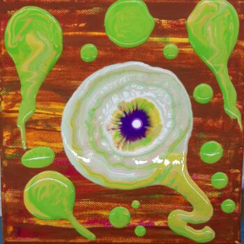 Malerei mit dem Titel "Im Auge" von Brigitte Kölli, Original-Kunstwerk, Acryl