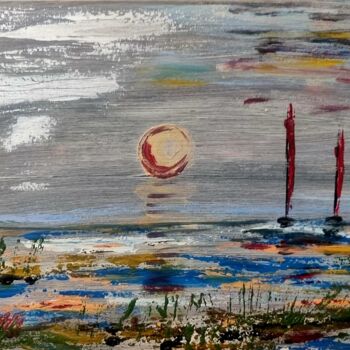 Malerei mit dem Titel "Sehnsuchtsvoll" von Brigitte Kölli, Original-Kunstwerk, Acryl