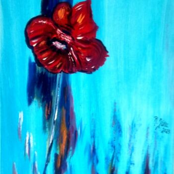 Schilderij getiteld "Klatschmohn" door Brigitte Kölli, Origineel Kunstwerk, Acryl