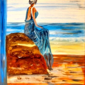Painting titled "La mer et moi" by Brigitte Kölli, Original Artwork, Acrylic