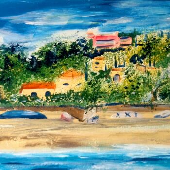 Peinture intitulée "Ma plage préférée" par Brigitte Kölli, Œuvre d'art originale, Acrylique