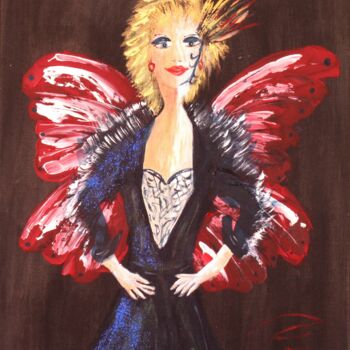 Painting titled "my-butterfly" by Brigitte Kölli, Original Artwork, Acrylic