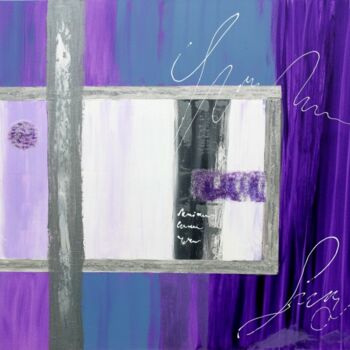 Malerei mit dem Titel "purple dream" von Brigitte Kölli, Original-Kunstwerk, Acryl