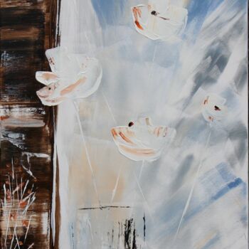 绘画 标题为“white flowers” 由Brigitte Kölli, 原创艺术品, 丙烯