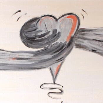 Painting titled "hold my heart" by Brigitte Kölli, Original Artwork, Acrylic