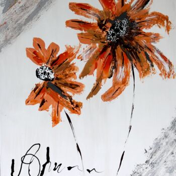 Malerei mit dem Titel "flowers for you" von Brigitte Kölli, Original-Kunstwerk, Acryl