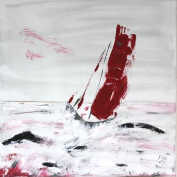 Картина под названием "sinking ship" - Brigitte Kölli, Подлинное произведение искусства, Акрил