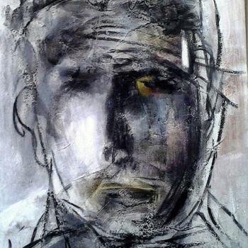 Картина под названием "HOMME" - Brigitte Krief, Подлинное произведение искусства, Акрил Установлен на Деревянная рама для но…