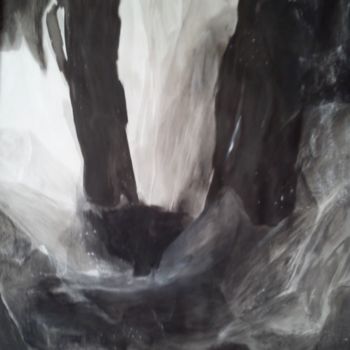 Peinture intitulée "ROCHES 2" par Brigitte Krief, Œuvre d'art originale, Acrylique